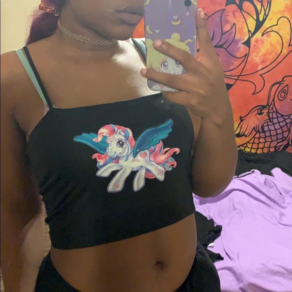 My little pony Y2K 2000s 90s black tank top